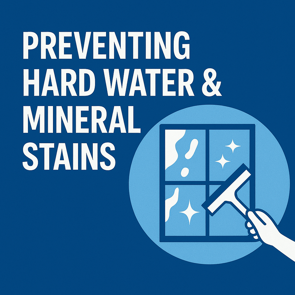 hard water and mineral stains window cleaning importance